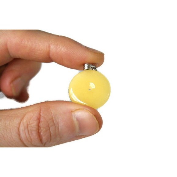 100% Real BALTIC Amber Pendant, Natural Amber Donut Pendant, Royal Butter Amber - Picture 5 of 7